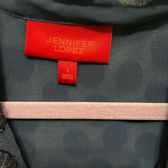 Jennifer Lopez faux tummy wrap Sheer Top XL - Picture 2 of 11